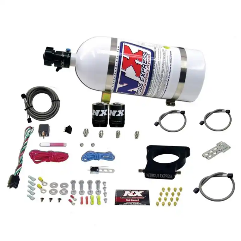 Nitrous Express GM LS 78mm 3-Bolt Nitrous Plate Kit (50-350HP) w/10lb Bottle (NEX20935-10)