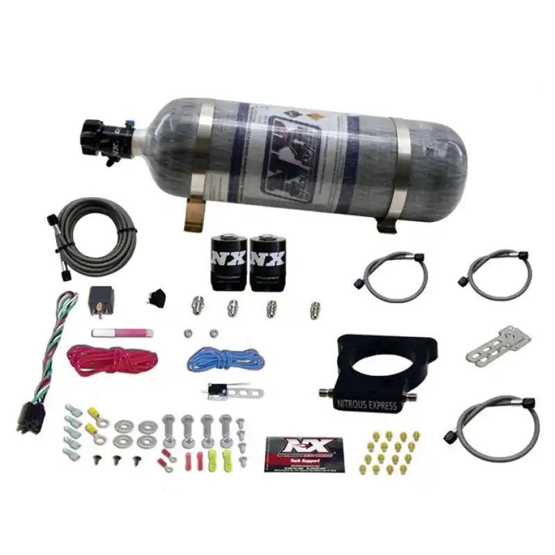 Nitrous Express GM LS 78mm 3-Bolt Nitrous Plate Kit (50-350HP) w/12lb Composite Bottle (NEX20935-12)