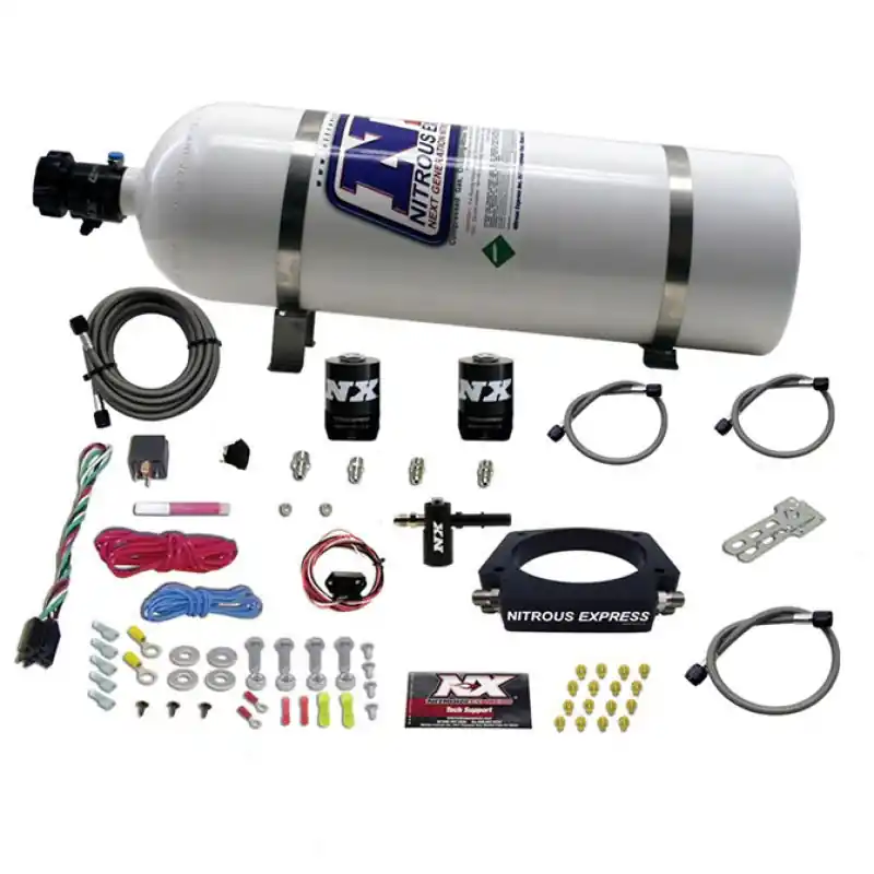 Nitrous Express 2014+ Chevrolet Corvette C7 Nitrous Plate Kit (50-300HP) w/15lb Bottle (NEX20938-15)