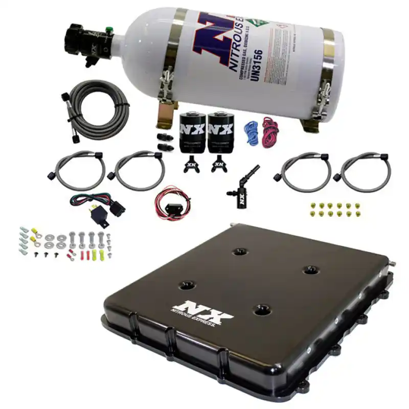 Nitrous Express Nitrous Kit w/Billet LT4 Supercharger Lid w/10lb Bottle (NEX20939-10)