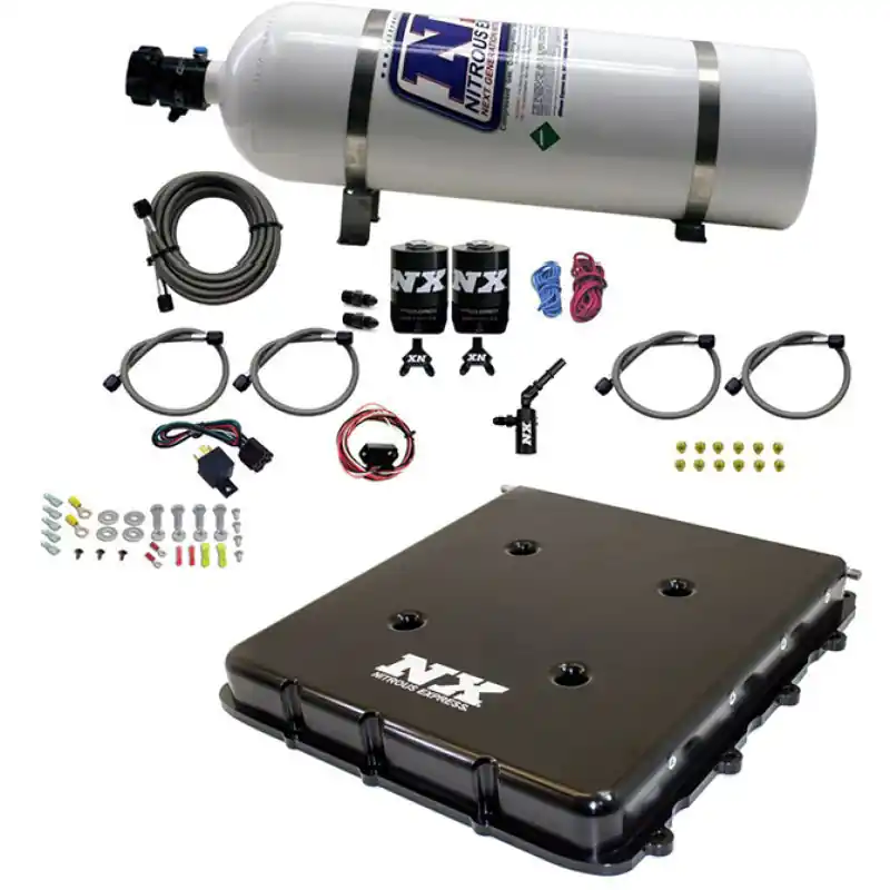 Nitrous Express Nitrous Kit w/Billet LT4 Supercharger Lid w/15lb Bottle (NEX20939-15)