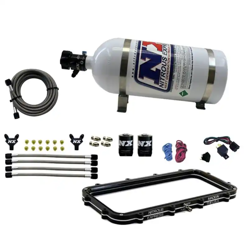 Nitrous Express Holley High Ram Plenum Nitrous Plate Kit w/5lb Bottle (NEX20940-05)