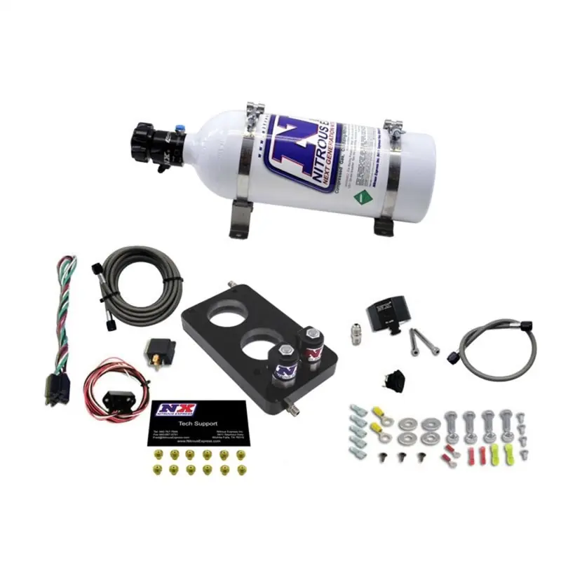 Nitrous Express 05-10 Ford Mustang 4.6L 3 Valve Nitrous Plate Kit (50-150HP) w/5lb Bottle (NEX20947-05)