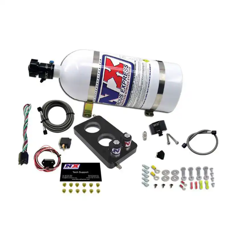 Nitrous Express 05-10 Ford Mustang 4.6L 3 Valve Nitrous Plate Kit (50-150HP) w/10lb Bottle (NEX20947-10)