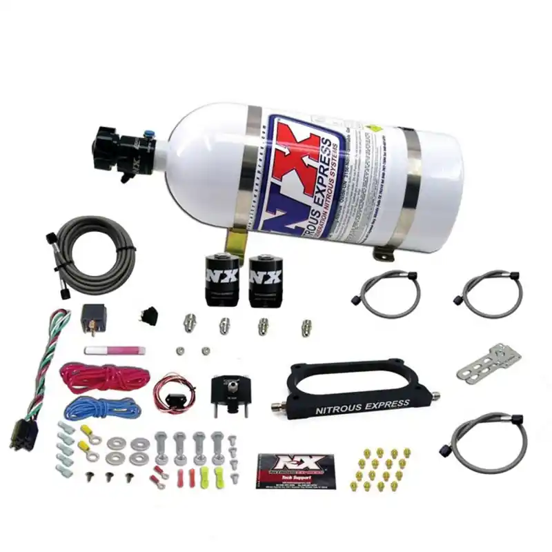 Nitrous Express 07-14 Ford Mustang GT500 Nitrous Plate Kit (50-250HP) w/10lb Bottle (NEX20949-10)