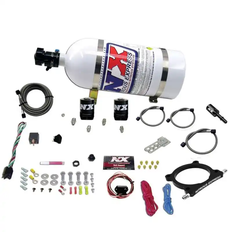 Nitrous Express 11-15 Ford Mustang GT 5.0L High Output Nitrous Plate Kit (50-250HP) w/10lb Bottle (NEX20951-10)