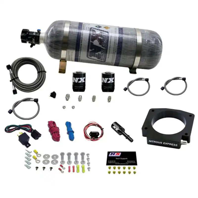 Nitrous Express 15-17 Ford Mustang GT350 5.2L Nitrous Plate Kit w/12lb Bottle (NEX20953-12)