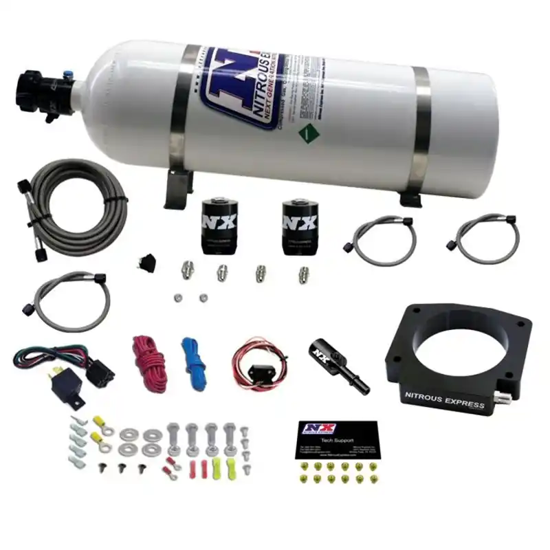 Nitrous Express 15-17 Ford Mustang GT350 5.2L Nitrous Plate Kit w/15lb Bottle (NEX20953-15)