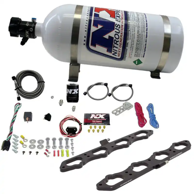 Nitrous Express 2018+ Ford 5.0L Coyote Dry Direct Port Plate System w/10lb Bottle (NEX20957-10)