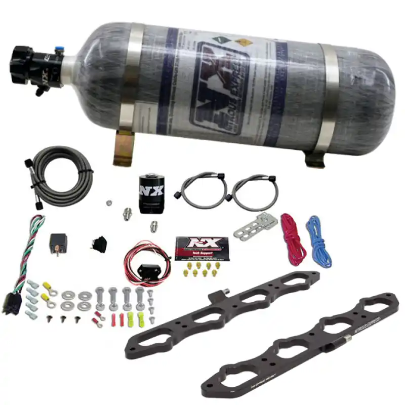 Nitrous Express 2018+ Ford 5.0L Coyote Dry Direct Port Plate System w/12lb Bottle (NEX20957-12)