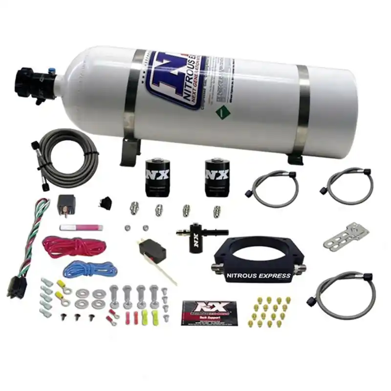Nitrous Express LT2 C8 Nitrous Plate Kit (50-300HP) w/15lb Bottle (NEX20962-15)
