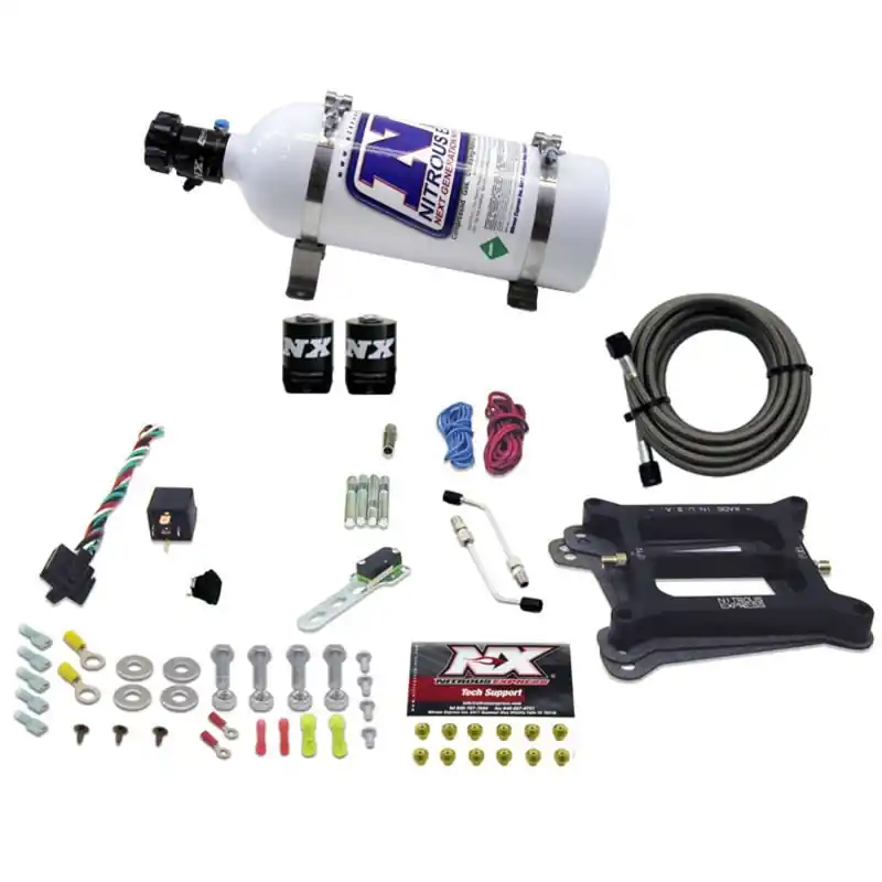 Nitrous Express 4150 4-BBL/Gasoline Nitrous Kit (50-300HP) w/5lb Bottle (NEX30040-05)