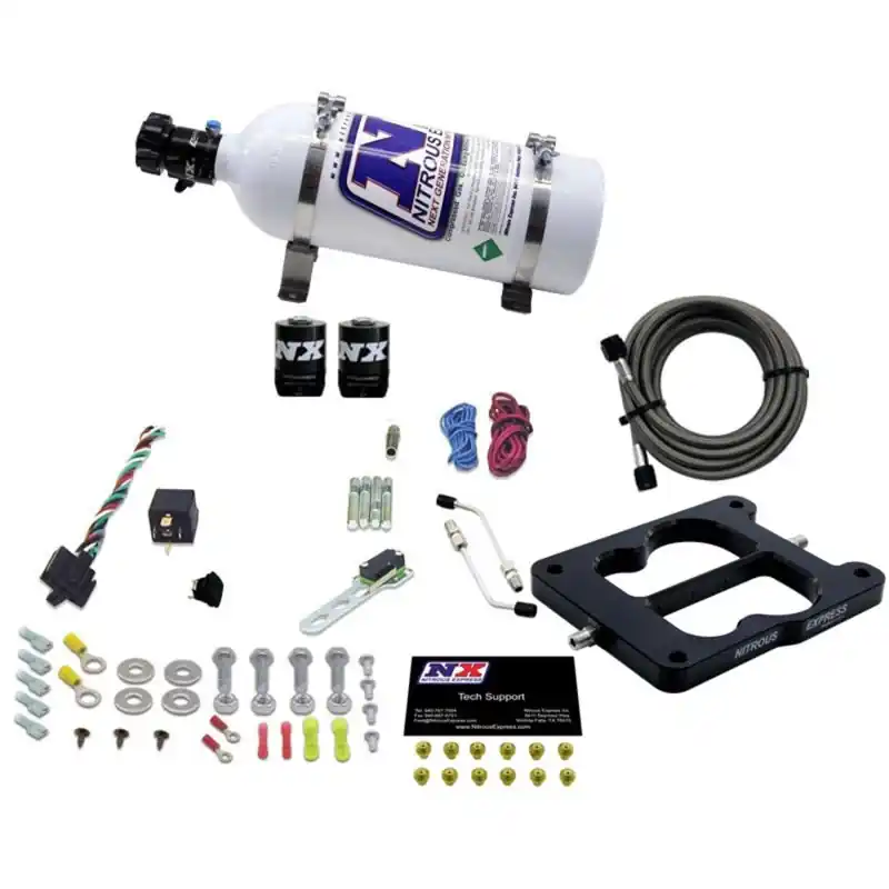 Nitrous Express Q-Jet/Holley Spread Bore Nitrous Kit (50-300HP) w/5lb Bottle (NEX30080-05)