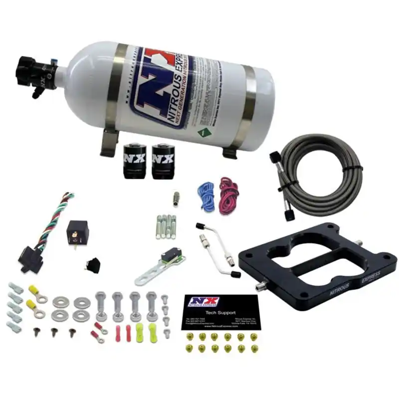 Nitrous Express Q-Jet/Holley Spread Bore Nitrous Kit (50-300HP) w/10lb Bottle (NEX30080-10)
