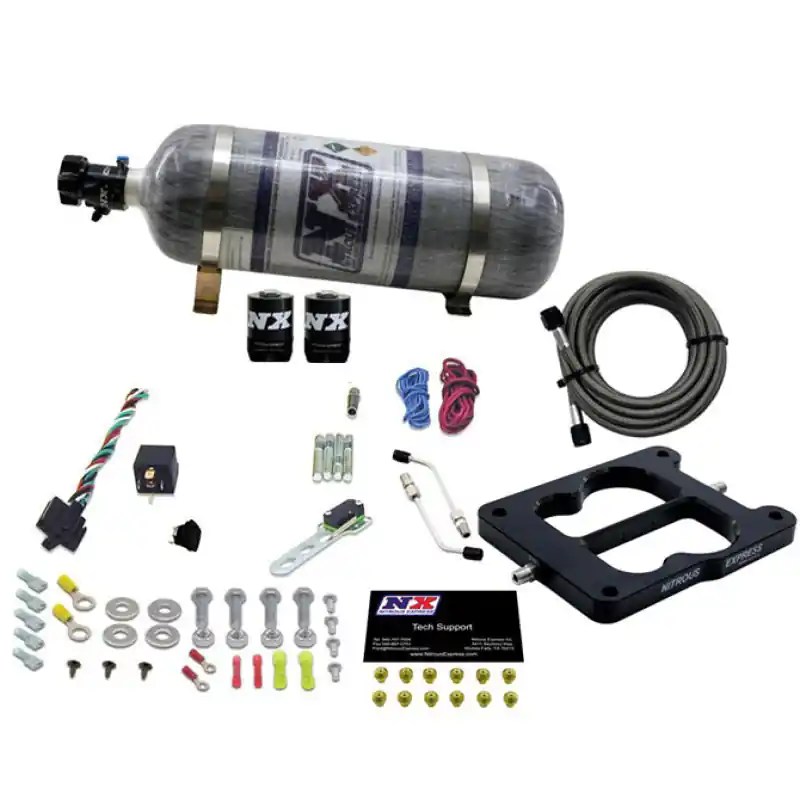Nitrous Express Q-Jet/Holley Spread Bore Nitrous Kit (50-300HP) w/Composite Bottle (NEX30080-12)