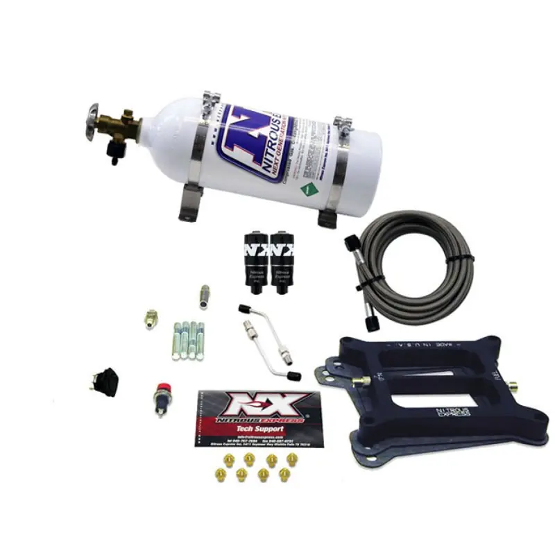 Nitrous Express 4150 Hitman 4-BBL Nitrous Kit (100-200HP) w/5lb Bottle (NEX40040-05)