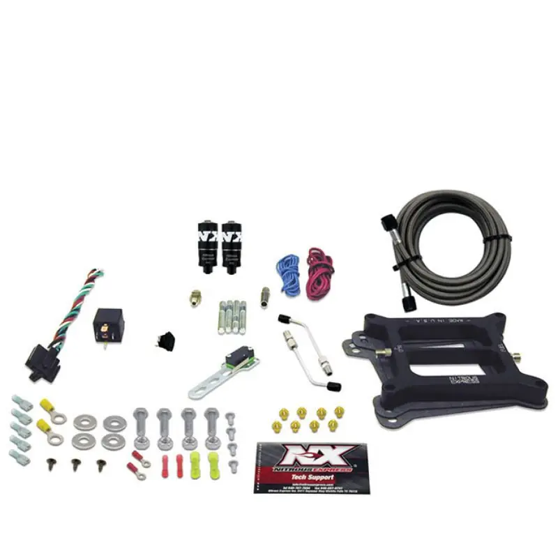 Nitrous Express 4150 Hitman Plus 4-BBL Nitrous Kit (50-200HP) w/o Bottle (NEX40041-00)