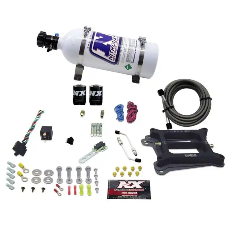Nitrous Express 4150 4-BBL/Gasoline Nitrous Kit (100-500HP) w/5lb Bottle (NEX50040-05)