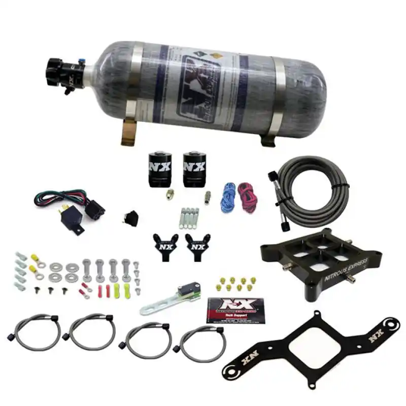 Nitrous Express 4150 Billet Crossbar Stage 6 Nitrous Kit (50-300HP) w/Composite Bottle (NEX60042-12)
