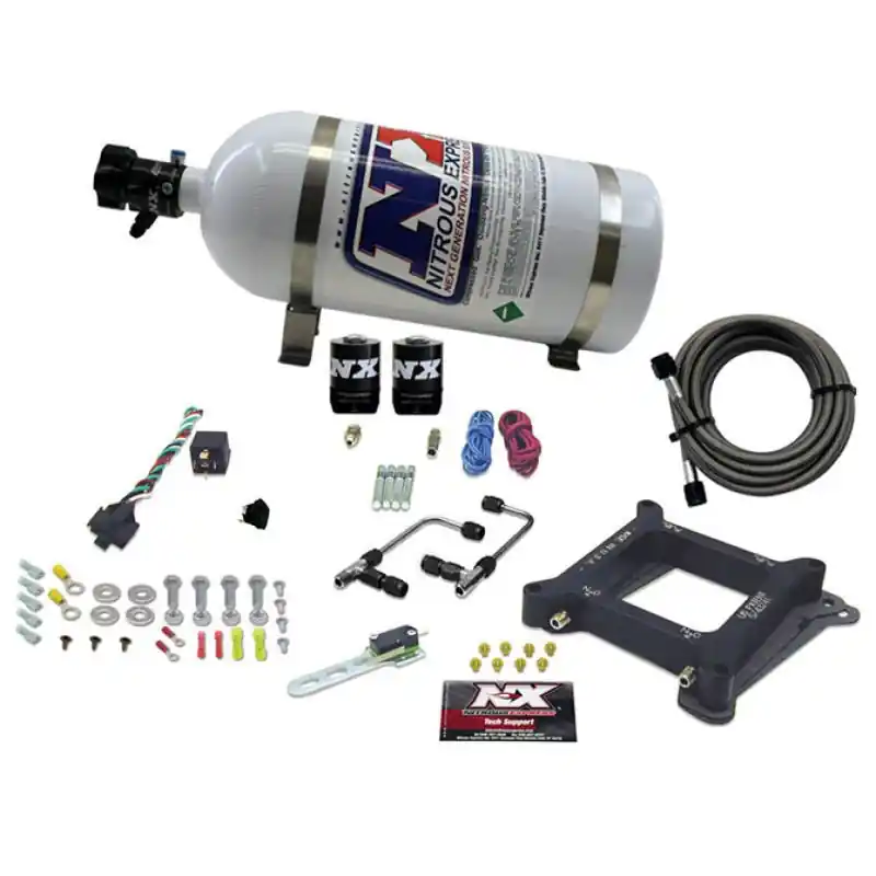 Nitrous Express 4150 Gemini Pro-Power Alcohol Nitrous Kit (100-500HP) w/10lb Bottle (NEX60545-10)