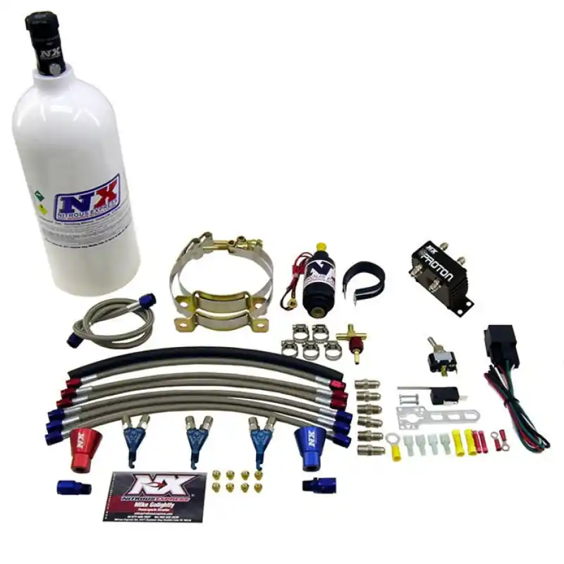 Nitrous Express Three Cyl Proton Nitrous Kit w/1.0lb Bottle (NEX61027-1.0P)