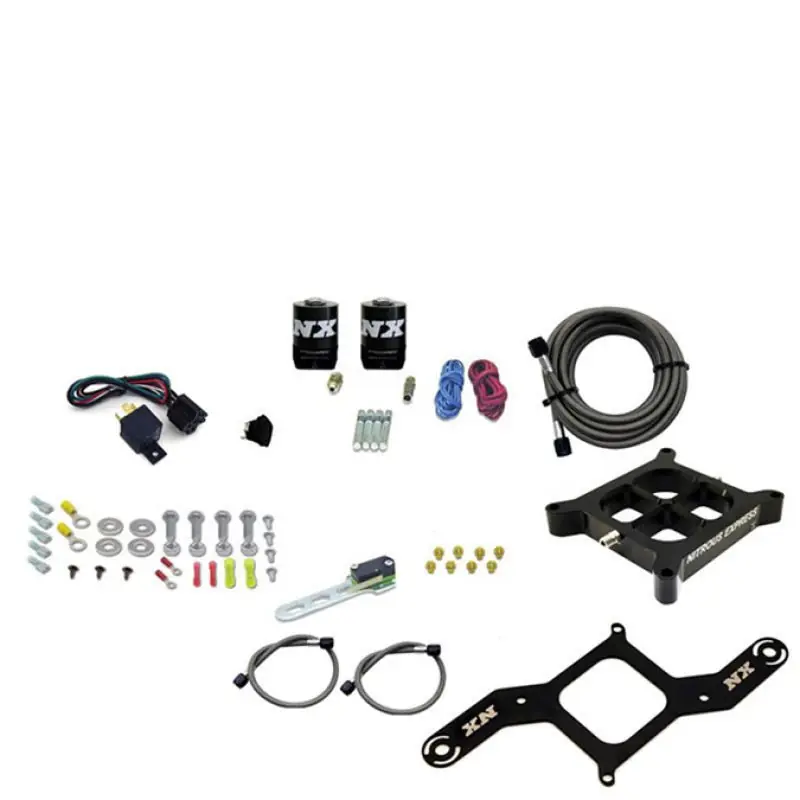 Nitrous Express 4150 Single Entry Crossbar Nitrous Plate Kit Pro-Power (100-500HP) w/o Bottle (NEX63540-00)