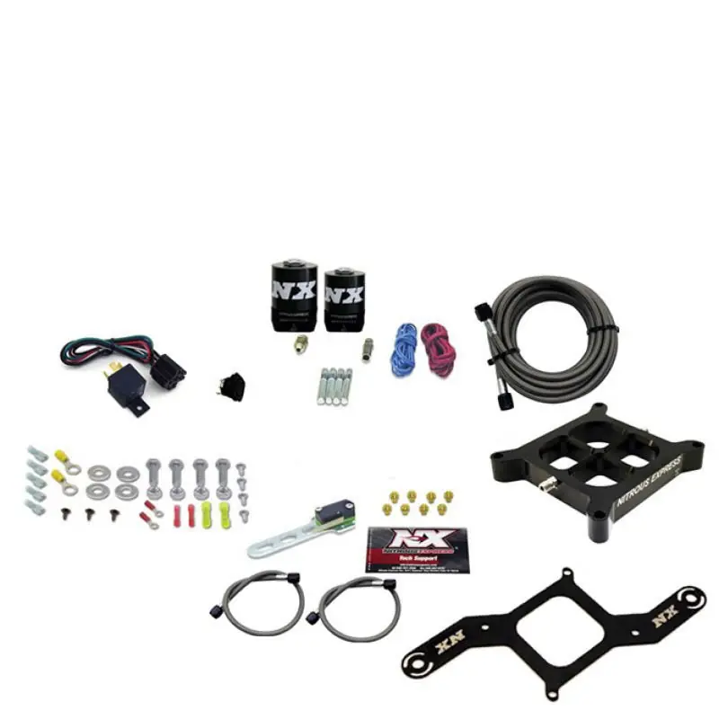 Nitrous Express 4150 Single Entry Crossbar Nitrous Plate Kit RNC (250-750HP) w/o Bottle (NEX63840-00)
