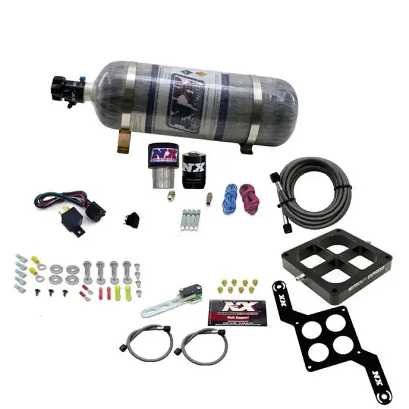 Nitrous Express Single Entry Crossbar RNC .178 4500 Flange Nitrous Kit (250-650HP) w/Comp Bottle (NEX63970-12)