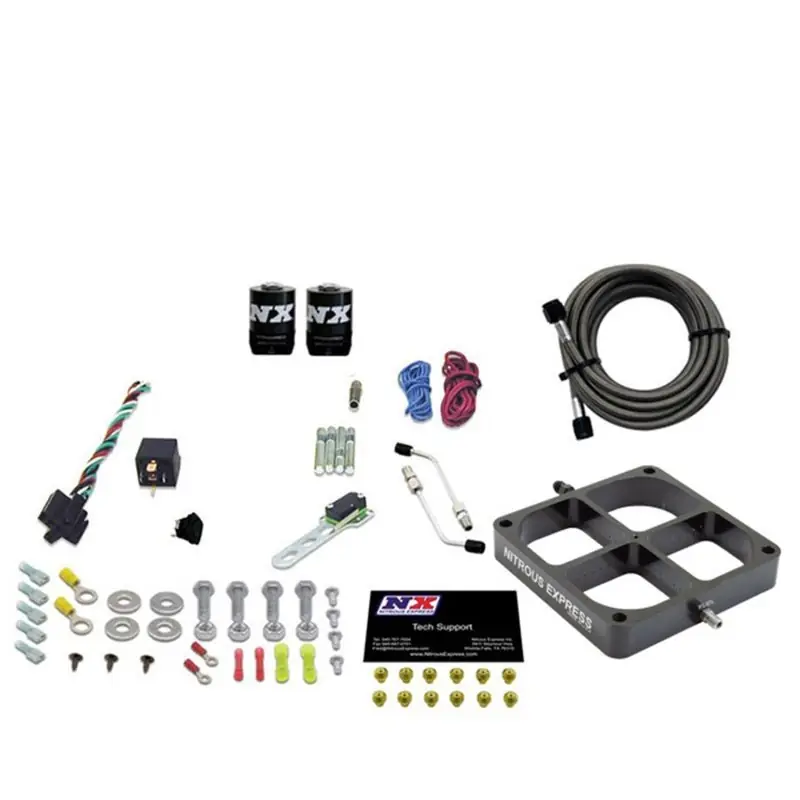 Nitrous Express Single Entry Crossbar 8500 Based Throttle Body Nitrous Kit w/No Bottle (NEX63980-00)
