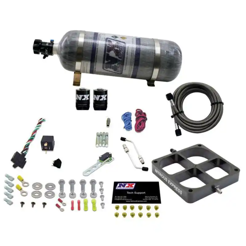 Nitrous Express Single Entry Crossbar 8500 Based Throttle Body Nitrous Kit w/12lb Composite Bottle (NEX63980-12)