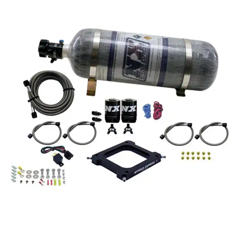 Nitrous Express 4500 Assassin Plate Pro Power Nitrous Kit (100-500HP) w/12lb Bottle (NEX67570-12)