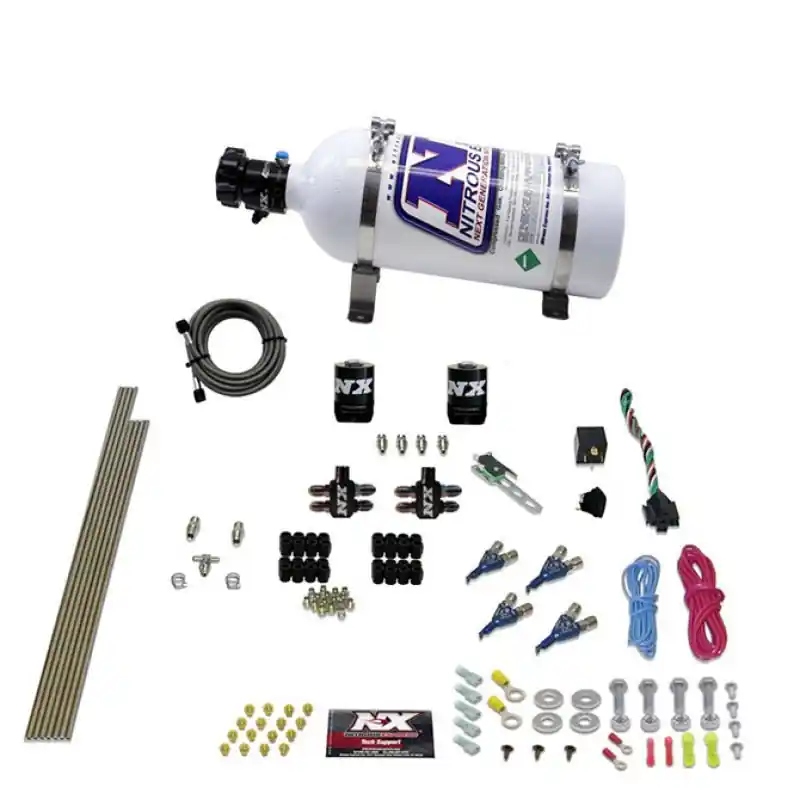 Nitrous Express 4 Cyl Gasoline EFI Nitrous Kit (50-250HP) w/5lb Bottle (NEX80004EFI-05)