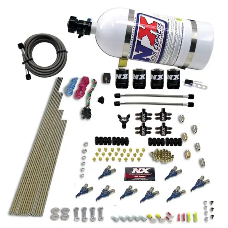 Nitrous Express 8 Cyl Alcohol Nitrous Kit (250-550HP) w/10lb Bottle (NEX80005-10)