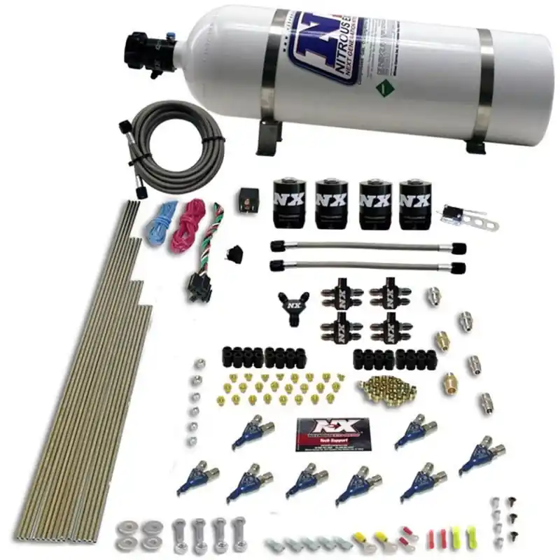 Nitrous Express 8 Cyl Alcohol Nitrous Kit (250-550HP) w/15lb Bottle (NEX80005-15)