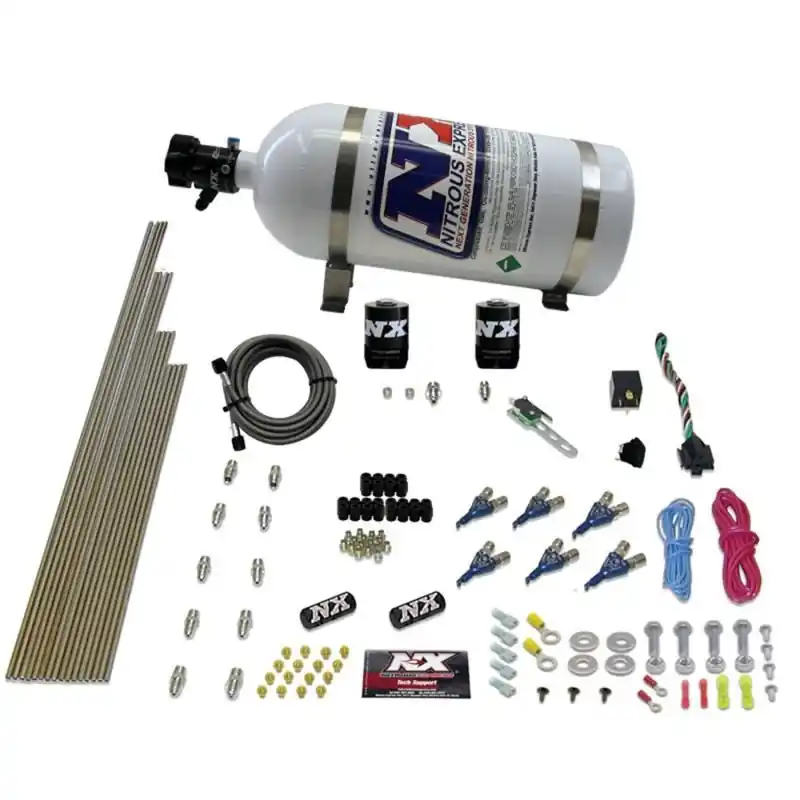 Nitrous Express 6 Cyl Gas Nitrous Kit (150-375HP) w/10lb Bottle (NEX80006-10)