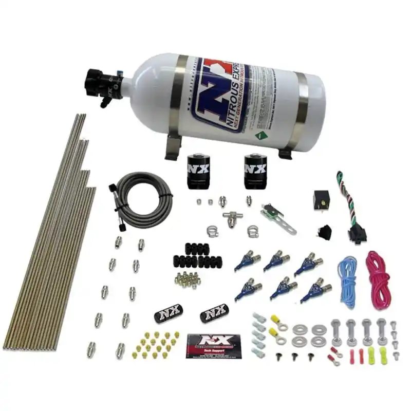 Nitrous Express V6AN Gasoline EFI Nitrous Kit (150-375HP) w/10lb Bottle (NEX80006EFI-10)
