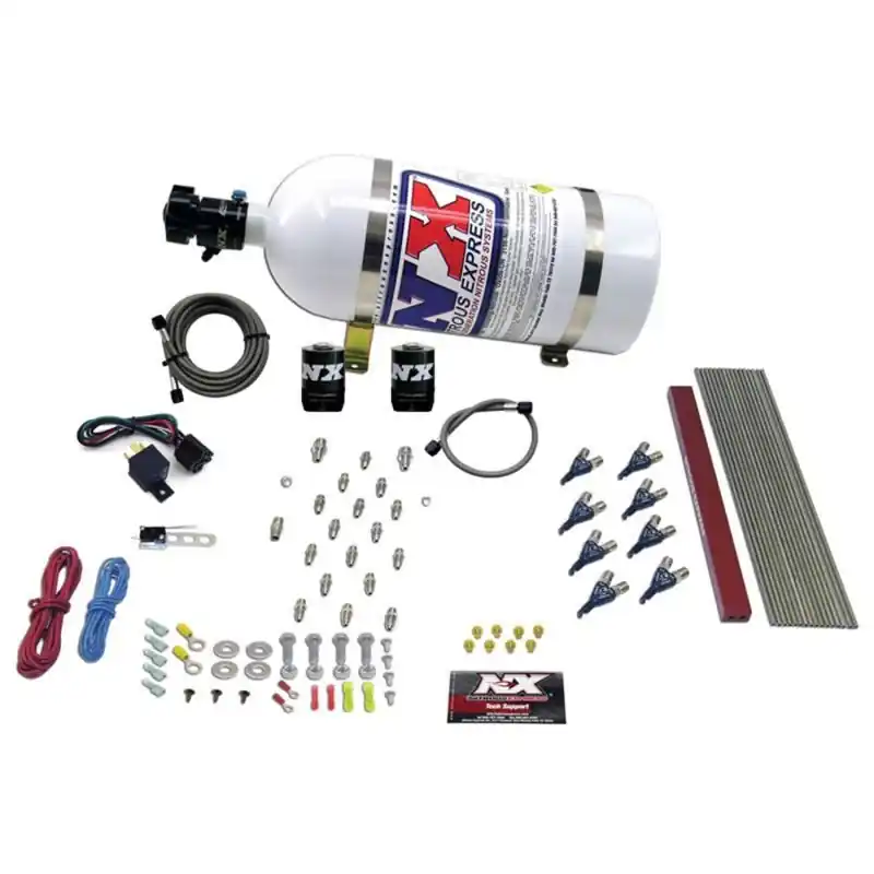 Nitrous Express GM LT1/LS1 Pro Piranha Nozzle Gas Nitrous Kit w/10lb Bottle (NEX80010-10)