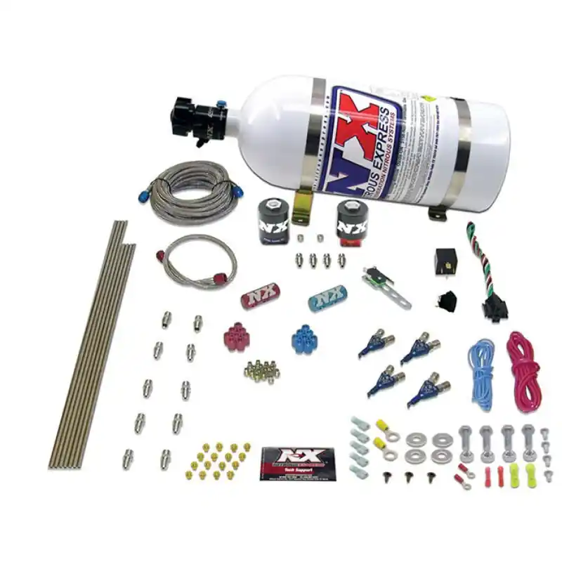 Nitrous Express 4 Cyl Alcohol Nitrous Kit (125-275HP) w/Composite Bottle (NEX80045-12)