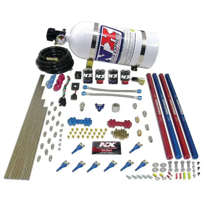 Nitrous Express Shark/Gas (200-600HP) 2 Solenoid Nitrous Kit w/o Bottle (NEX90000-00)