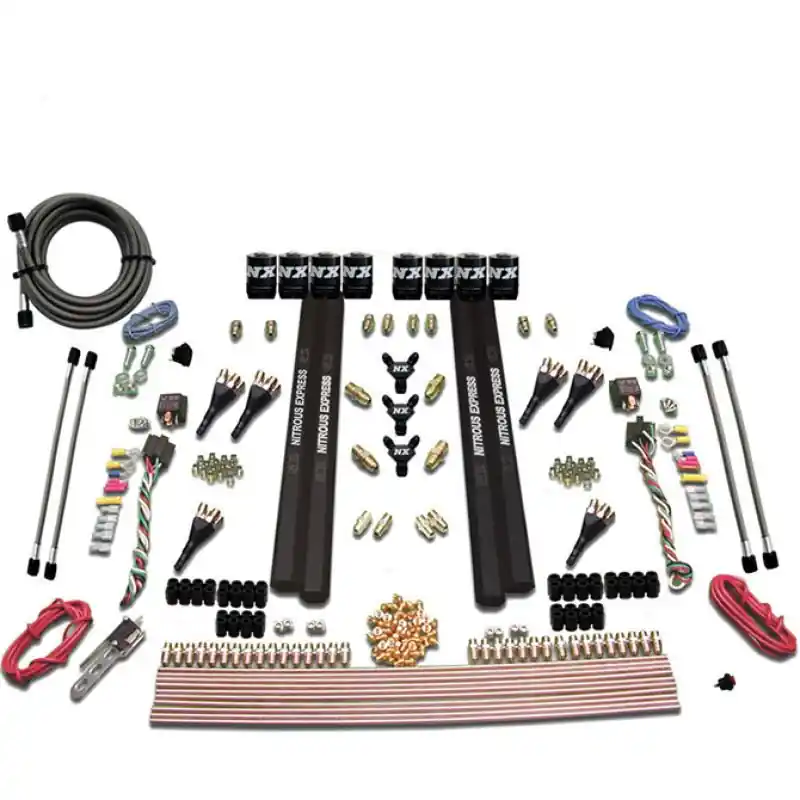 Nitrous Express 6 Cyl SX2 Dual Stage Nozzle Nitrous Kit (150-750HP) w/o Bottle (NEX90096-00)