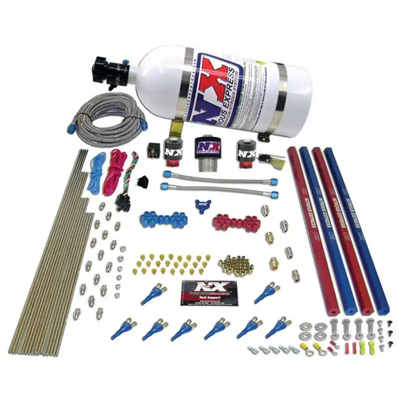 Nitrous Express Pro-Shk/Gas Nitrous Kit (200-600HP) w/Rails and 10lb Bottle (NEX91206-10)