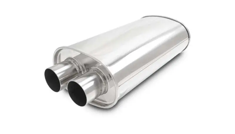 Vibrant Universal Streetpower 2.25in Stainless Steel Dual In-Out Oval Muffler (VIB10534)