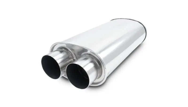 Vibrant Universal Streetpower 2.5in Stainless Steel Dual In-Out Oval Muffler (VIB10535)