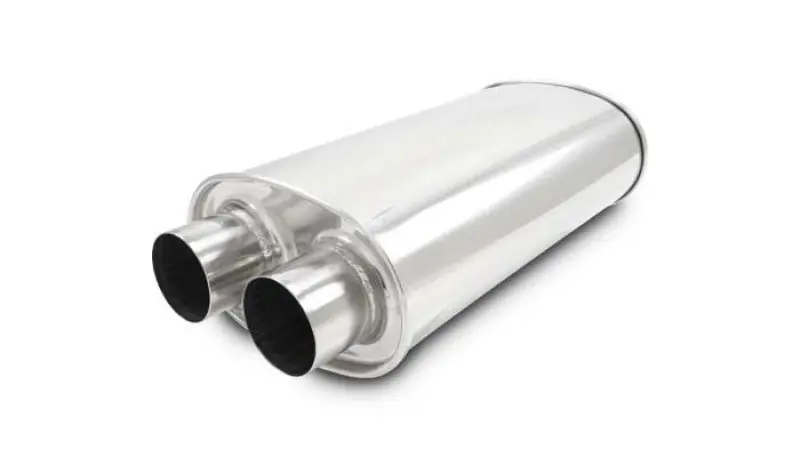 Vibrant Universal Streetpower 3in Stainless Steel Dual In-Out Oval Muffler (VIB10536)