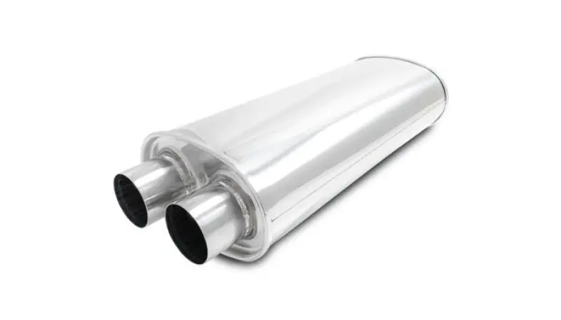 Vibrant Streetpower Oval Muffler 2.50in Dual Inlet/Outlet 18in Body Length (VIB10538)