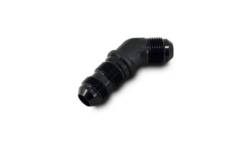 Vibrant -12AN Bulkhead Adapter 45 Degree Elbow Fitting - Anodized Black Only (VIB10605)