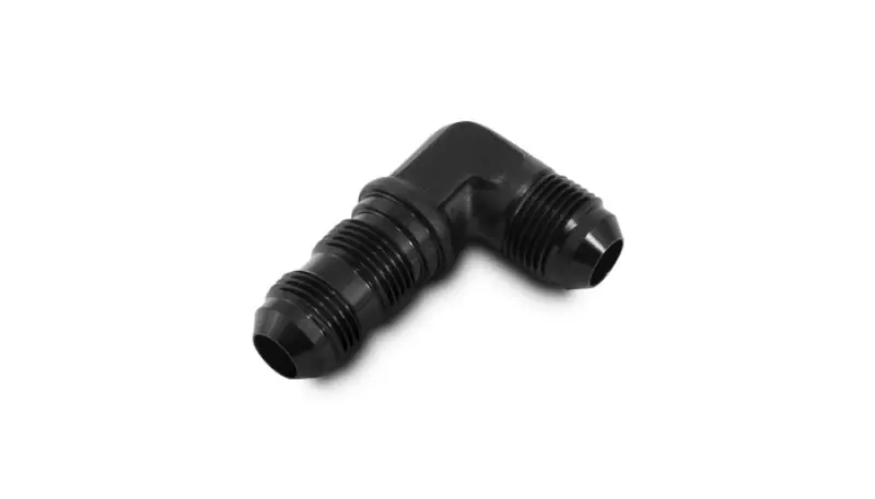 Vibrant -10AN Bulkhead Adapter 90 Degree Elbow Fitting - Anodized Black Only (VIB10612)