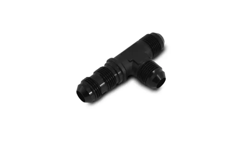 Vibrant -10AN Bulkhead Adapter Tee on Run Fittings - Anodized Black Only (VIB10628)