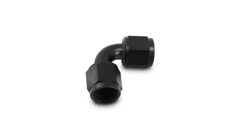 Vibrant -12AN Female 90 Degree Union Adapter (AN to AN) - Anodized Black Only (VIB10735)
