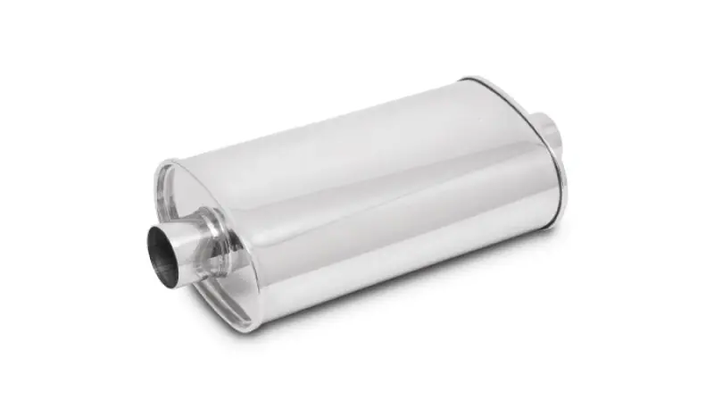 Vibrant 2in In/Out Center/Center Stainless Steel StreetPower Oval Muffler (VIB1100)